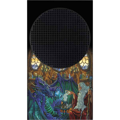 Dragon and Wizard Playing Chess by Ed Beard Jr Xbox Series S Skins